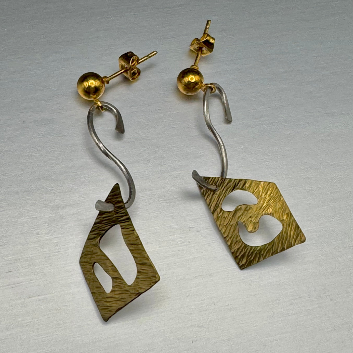 Valdrin Earrings in Brass