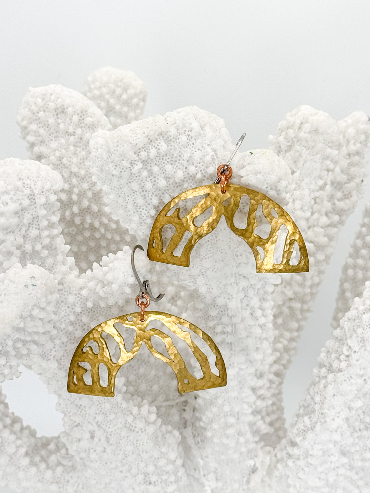 Zaria Earrings in Brass