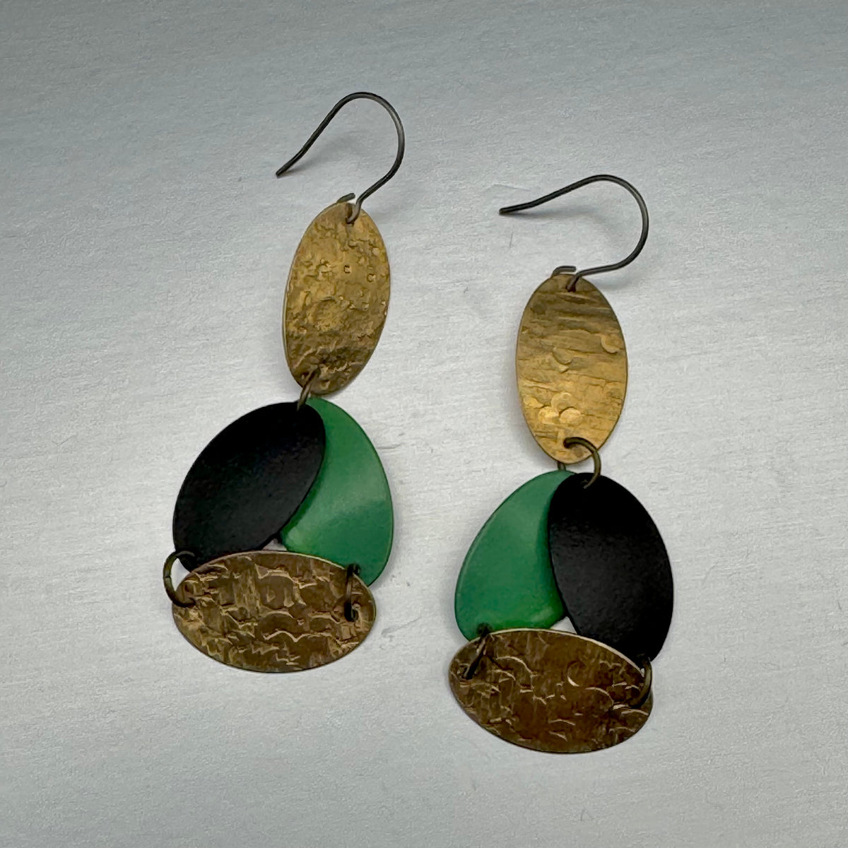 Petal Earrings in Brass