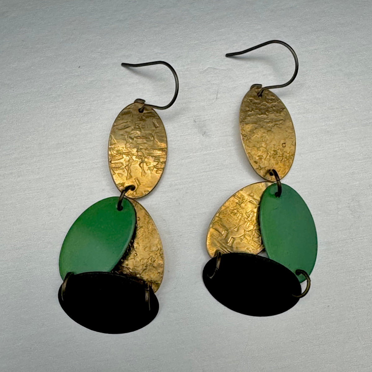 Petal Earrings in Brass