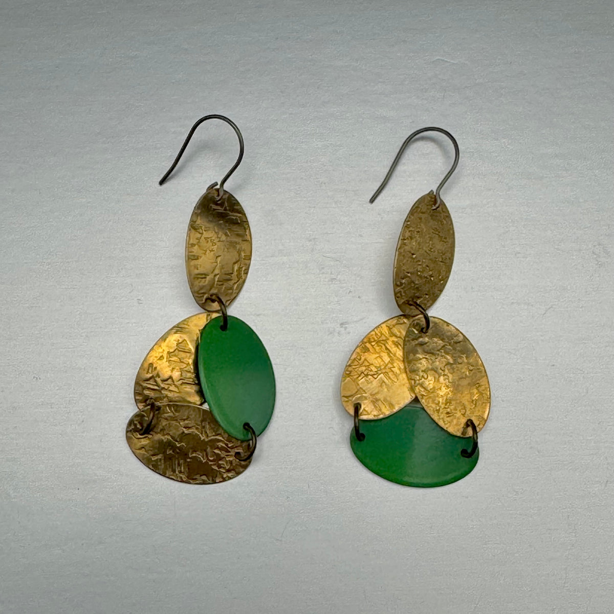 Petal Earrings in Brass