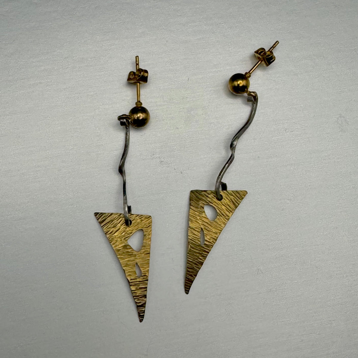 Deniz Earrings in Brass