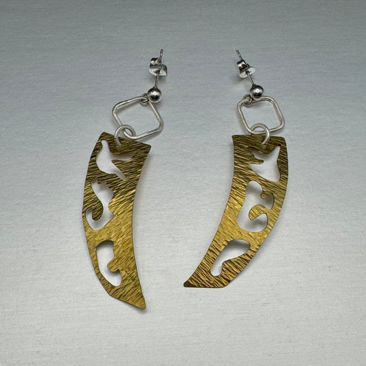 Marin Earrings in Brass