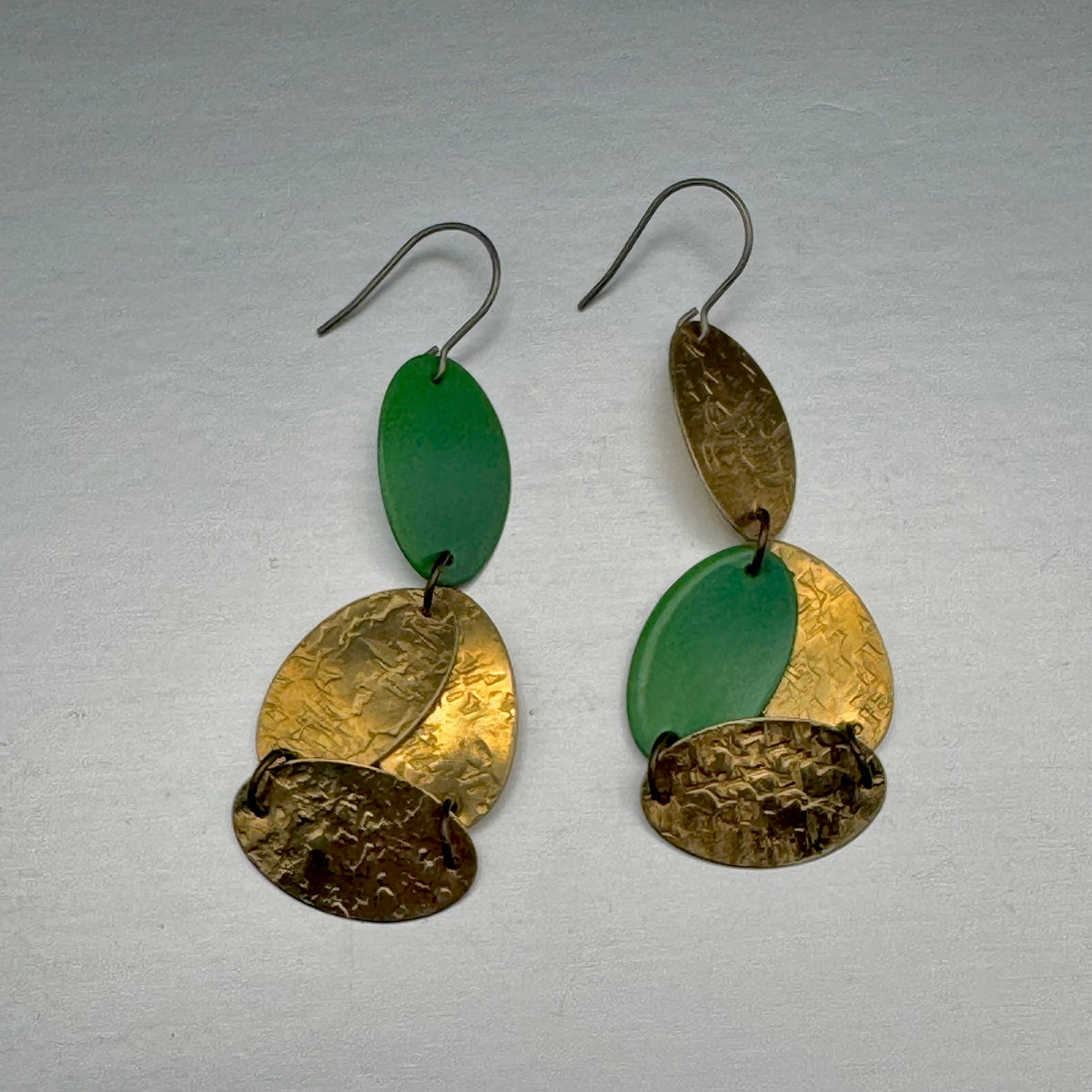 Petal Earrings in Brass