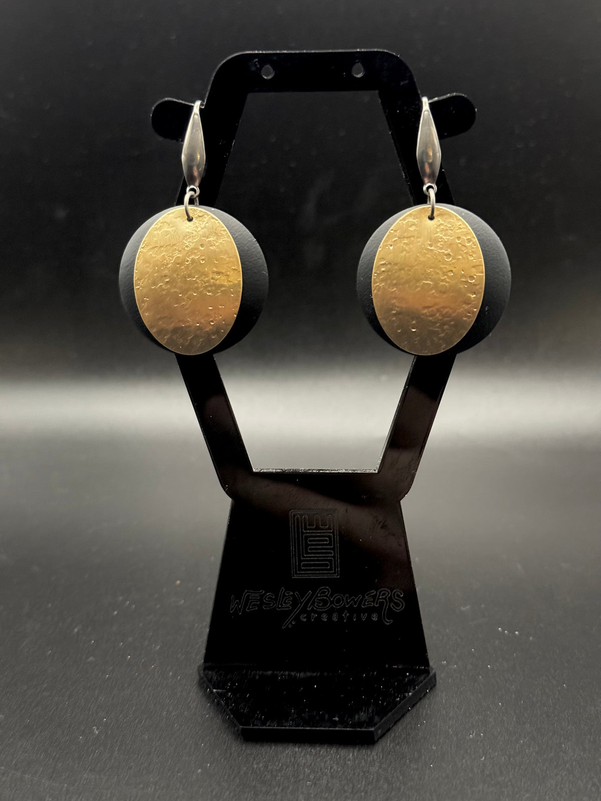 Eclipse Earrings in Brass