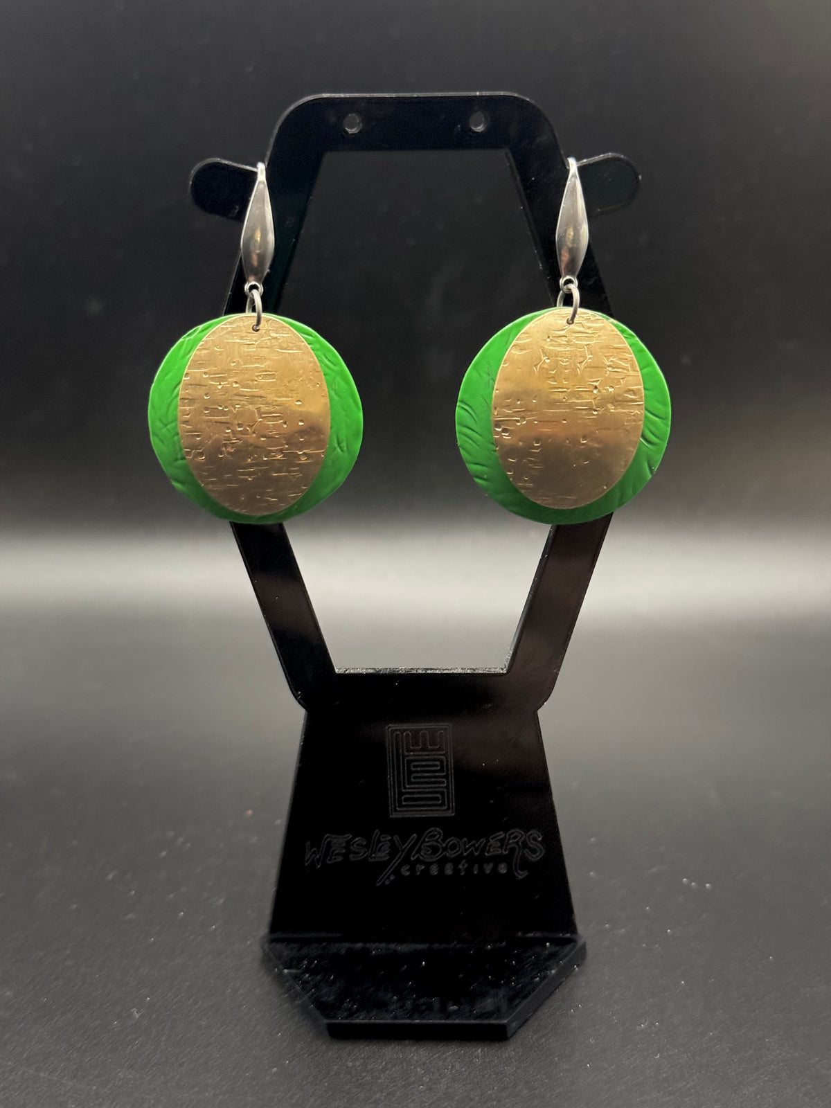 Eclipse Earrings in Brass