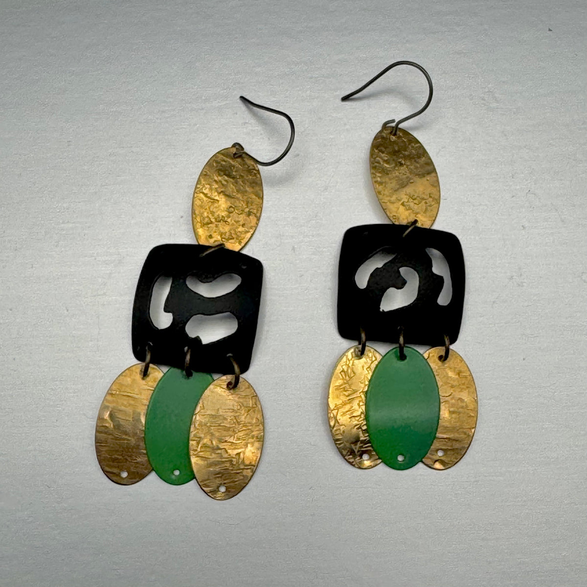 Cascade Earrings in Brass