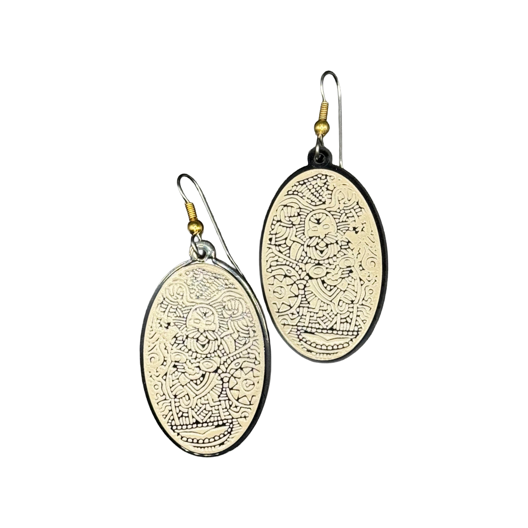 Happy Naked Beardo Acrylic Earrings