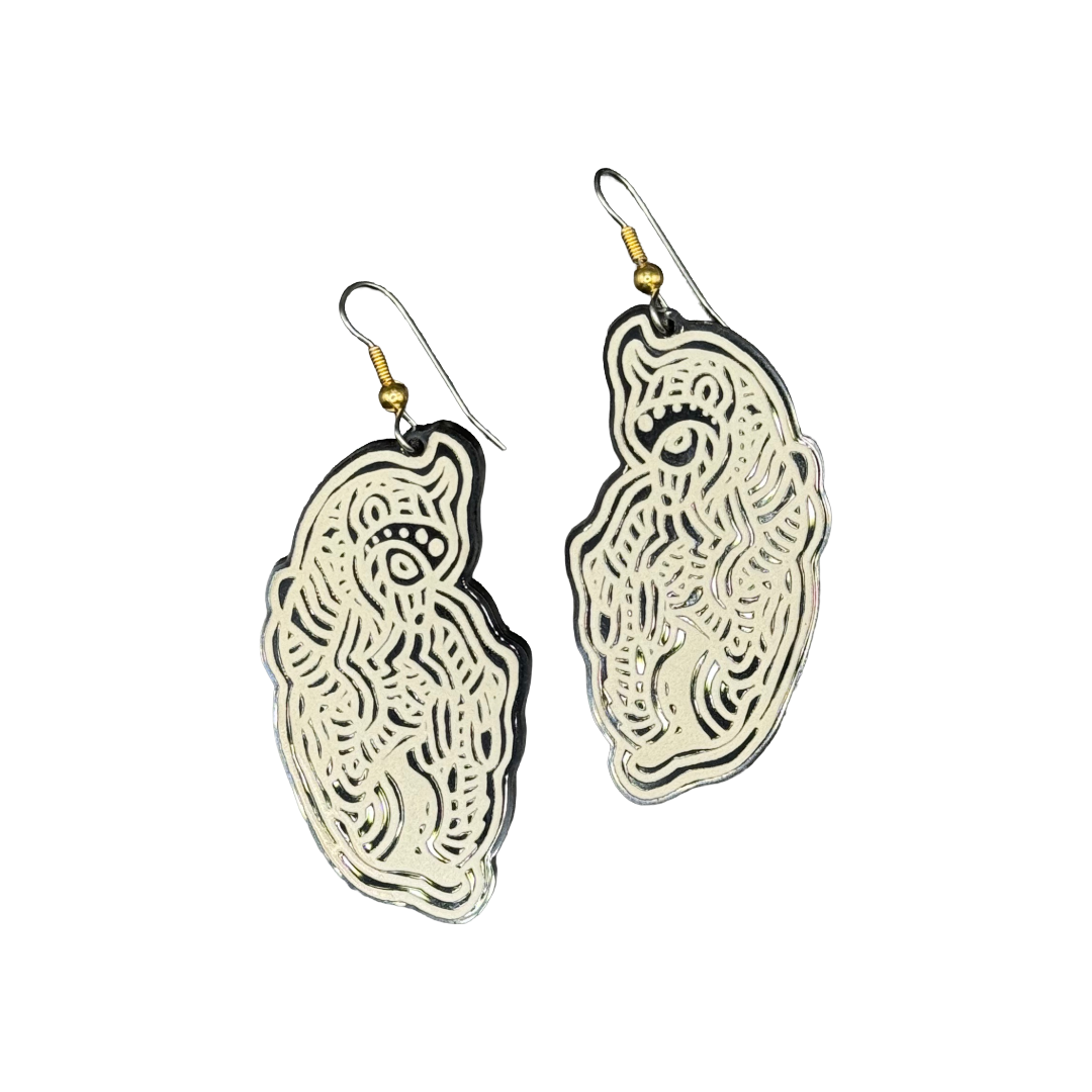 Playful Bear Acrylic Earrings