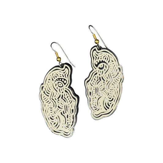 Playful Bear Acrylic Earrings
