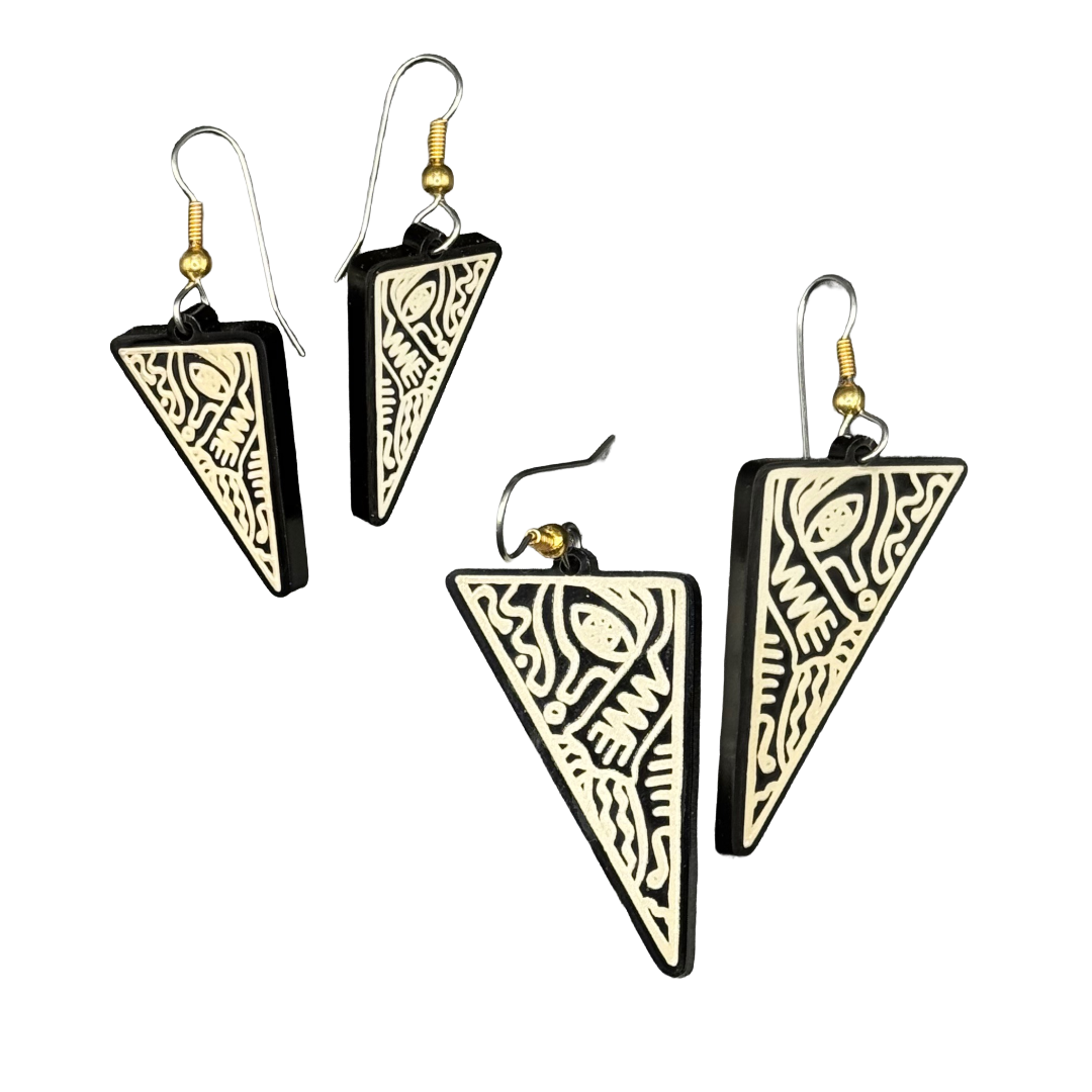 Triangle Beard Acrylic Earrings