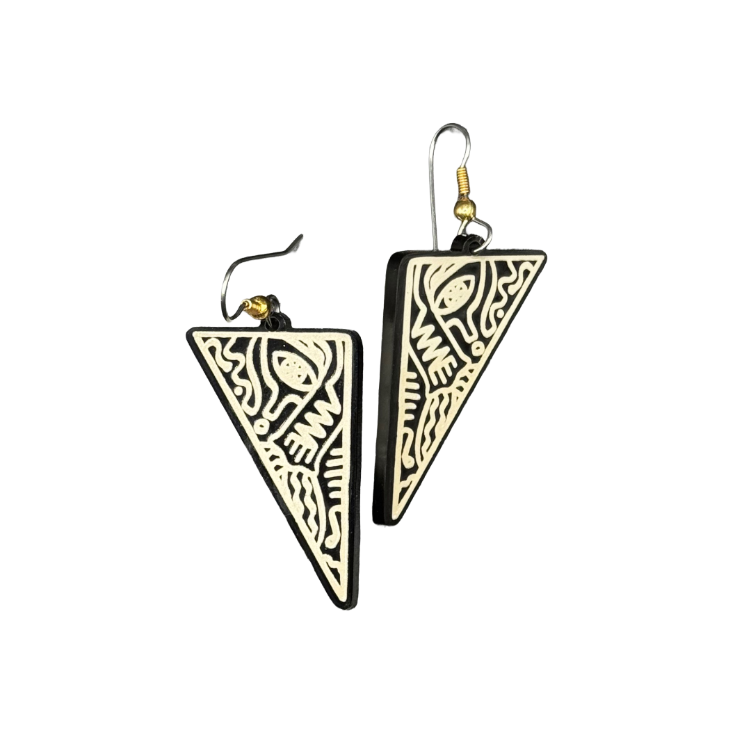 Triangle Beard Acrylic Earrings