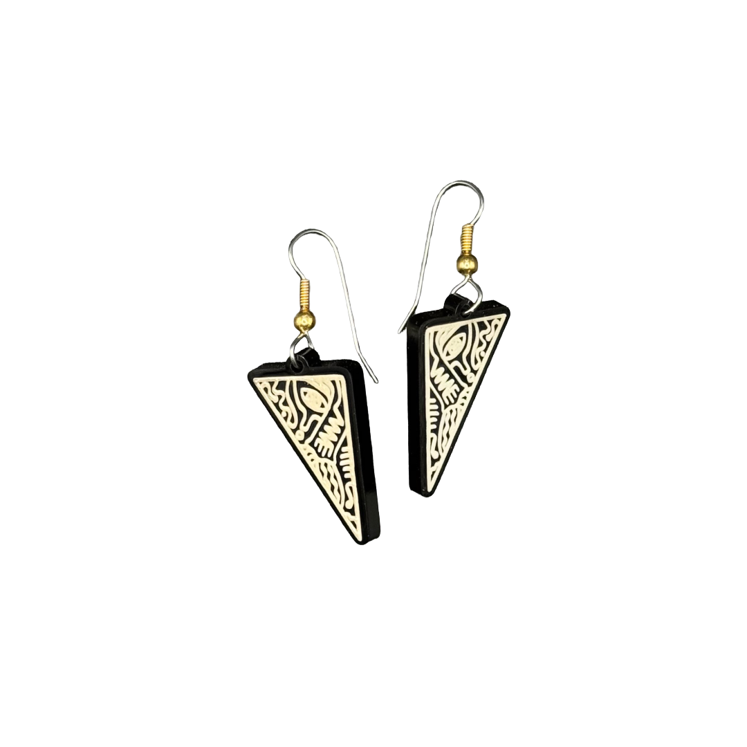 Triangle Beard Acrylic Earrings
