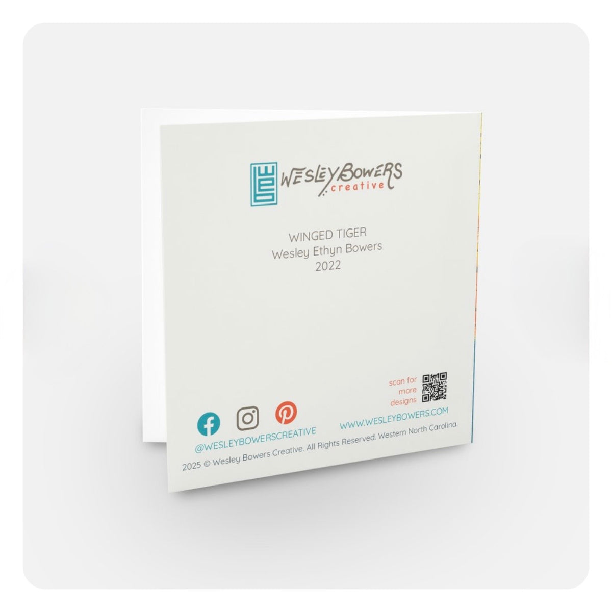 Winged Tiger — Notecard | Square