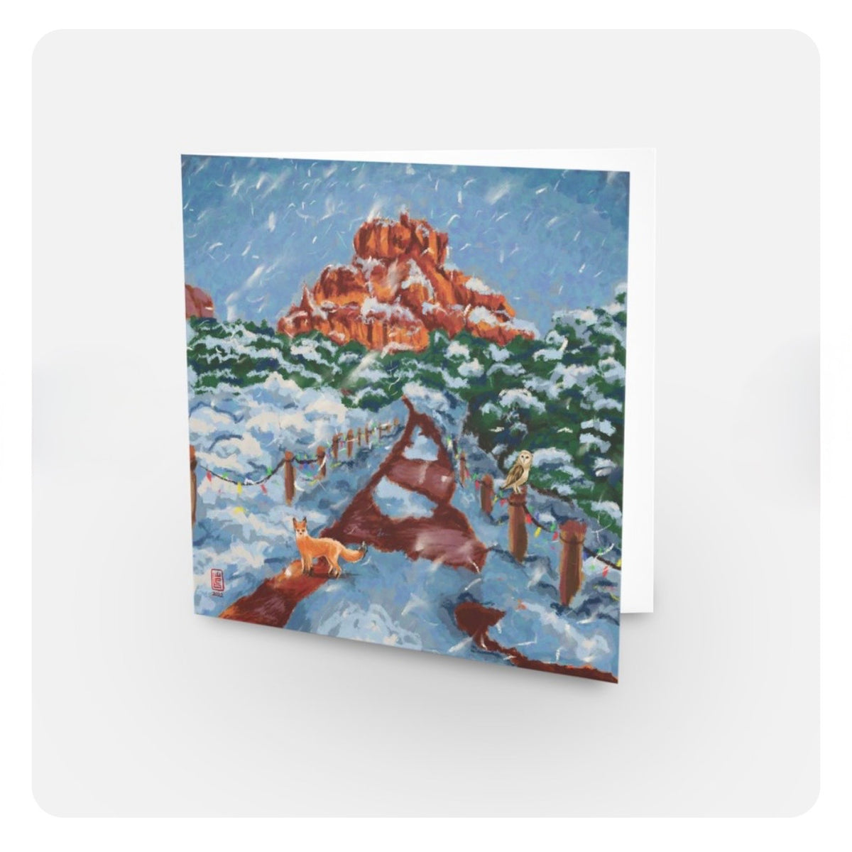 Sedona Winter Wonderland — Notecard | Square